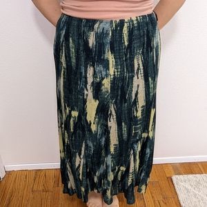 Blue and green skirt